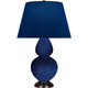 Robert Abbey - CT21N - One Light Table Lamp - Double Gourd - Cobalt Glazed Ceramic w/Deep Patina Bronze