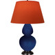 Robert Abbey - CT21T - One Light Table Lamp - Double Gourd - Cobalt Glazed Ceramic w/Deep Patina Bronze