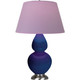 Robert Abbey - CT22L - One Light Table Lamp - Double Gourd - Cobalt Glazed Ceramic w/Antique Silver