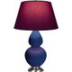 Robert Abbey - CT22P - One Light Table Lamp - Double Gourd - Cobalt Glazed Ceramic w/Antique Silver