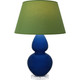 Robert Abbey - CT23G - One Light Table Lamp - Double Gourd - Cobalt Glazed Ceramic w/Lucite