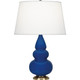 Robert Abbey - CT30X - One Light Accent Lamp - Small Triple Gourd - Cobalt Glazed Ceramic w/Antique Natural Brass