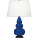 Robert Abbey - CT31X - One Light Accent Lamp - Small Triple Gourd - Cobalt Glazed Ceramic w/Deep Patina Bronze