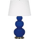 Robert Abbey - CT42X - One Light Table Lamp - Triple Gourd - Cobalt Glazed Ceramic w/Antique Silver