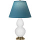 Robert Abbey - DY10B - One Light Accent Lamp - Small Double Gourd - Daisy Glazed Ceramic w/Antique Natural Brass