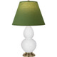 Robert Abbey - DY10G - One Light Accent Lamp - Small Double Gourd - Daisy Glazed Ceramic w/Antique Natural Brass