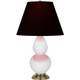 Robert Abbey - DY10K - One Light Accent Lamp - Small Double Gourd - Daisy Glazed Ceramic w/Antique Natural Brass