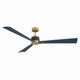 Minka Aire - F768L-LBR/NVY - 65 Ceiling Fan - Nauticus - Legacy Brass