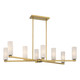 Minka-Lavery - 12327-876 - Eight Light Linear Chandelier - Wexmere - Legacy Brass