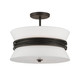 Minka-Lavery - 12417-860 - Three Light Semi-Flush Mount - Dalvor - Dark Bronze