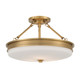 Minka-Lavery - 14086-732 - Three Light Semi-Flush Mount - Halora - Legacy Brass