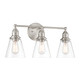 Minka-Lavery - 5683-84 - Three Light Vanity - Barwell - Brushed Nickel
