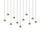 Sonneman - 2922.14-SML - LED Pendant - Grapes - Brass