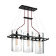 Sonneman - 4763.25 - Three Light Pendant - Square Ring - Satin Black