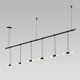 Sonneman - S1U36K-MC06XXA2-RP13 - Six Light Pendant - Suspenders - Satin Black