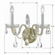 Traditional Crystal Two Light Wall Sconce (1032-PB-CL-S)
