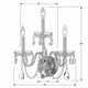 Traditional Crystal Three Light Wall Sconce (1033-CH-CL-MWP)