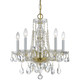 Crystorama - 1061-PB-CL-MWP - Five Light Mini Chandelier - Traditional Crystal - Polished Brass