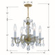 Traditional Crystal Four Light Mini Chandelier (1064-PB-CL-I)