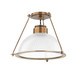 Troy Lighting - C2115-PBR - One Light Semi Flush Mount - Glint - Patina Brass