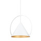 Troy Lighting - F1818-GL/SWH - One Light Pendant - Mari - Gold Leaf/Soft White Combo