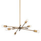Troy Lighting - F1944-PBR/SBK - Six Light Chandelier - Chino - Patina Brass