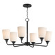 Maxim - 12876SWBK - Six Light Chandelier - Hudson - Black