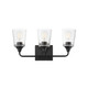Maxim - 12883CLBK - Three Light Bath Vanity - Hudson - Black