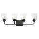 Maxim - 12884CLBK - Four Light Bath Vanity - Hudson - Black