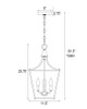 Clifton Three Light Pendant (25313BK)