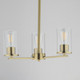 Lateral Three Light Chandelier (10287CLSBR)