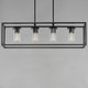 Lateral Four Light Linear Pendant (10288CLBK)