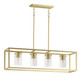 Maxim - 10288CLSBR - Four Light Linear Pendant - Lateral - Satin Brass