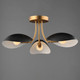 Maris Three Light Semi Flush Mount (10823BKNAB)