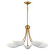 Maxim - 10825WTNAB - Five Light Chandelier - Maris - White/Natural Aged Brass