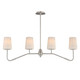 Maxim - 12697WTSN - Four Light Linear Chandelier - Durham - Satin Nickel