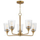 Maxim - 12875CLNAB - Five Light Chandelier - Hudson - Natural Aged Brass