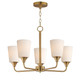 Maxim - 12875SWNAB - Five Light Chandelier - Hudson - Natural Aged Brass