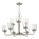 Maxim - 12879CLSN - Nine Light Chandelier - Hudson - Satin Nickel