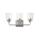 Maxim - 12883CLSN - Three Light Bath Vanity - Hudson - Satin Nickel