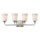 Maxim - 12884SWSN - Four Light Bath Vanity - Hudson - Satin Nickel