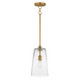 Maxim - 12886CLNAB - One Light Pendant - Hudson - Natural Aged Brass