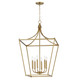 Maxim - 25316NAB - Six Light Pendant - Clifton - Natural Aged Brass
