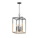 Maxim - 28624BKWBR - Four Light Pendant - SoHo - Black/Weathered Brass