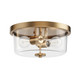 Maxim - 5691CLNAB - Two Light Flush Mount - Fuller - Natural Aged Brass