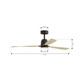 Foxden 53" Ceiling Fan (F778L-DB/WTO)