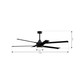 Soarin 72" Ceiling Fan (F893L-CL)