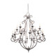 Kalco - 3163PS - 18 Light Chandelier - Santa Barbara - Pearl Silver