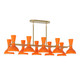 Robert Abbey - PM20PM - Ten Light Chandelier - Clare - Modern Brass w/Pumpkin Painted