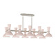 Robert Abbey - RW21RW - Ten Light Chandelier - Clare - Polished Nickel w/Rose Water Painted